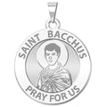 Saint Bacchus Round Religious Medal