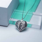 Angel Wing Heart Photo Locket
