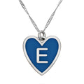 Dainty Color Initial Heart Necklace