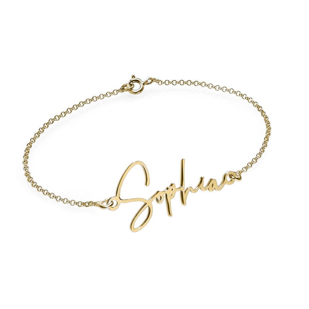 Personalized Modern Script Name Anklet
