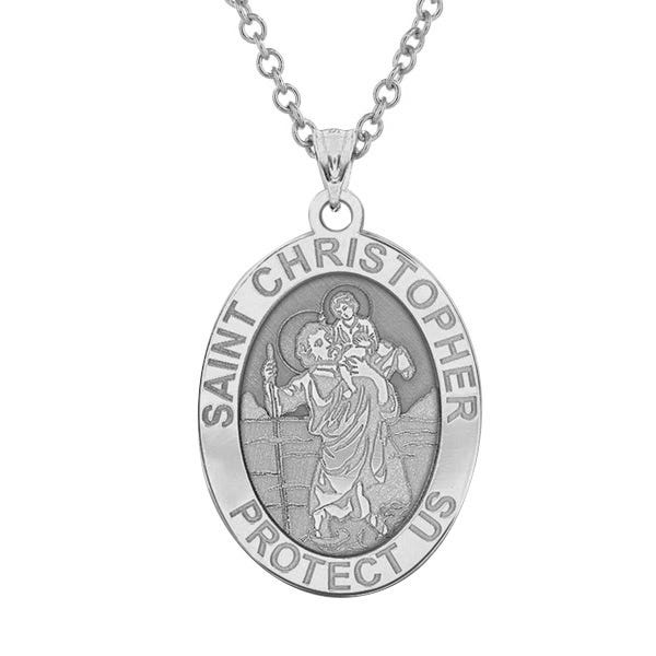 Saint Christopher Oval Medal