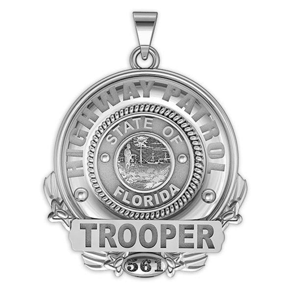 Personalized Florida State Highway Patrol Trooper Badge with Name or Rank & Number.