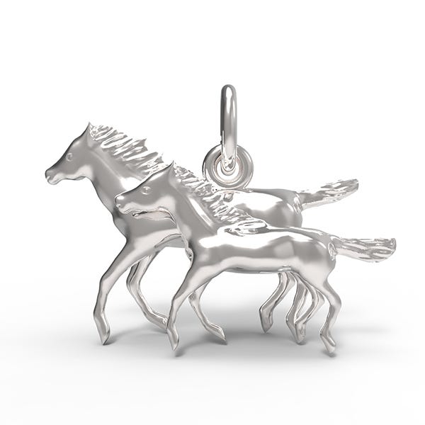 Horse and Colt Charm