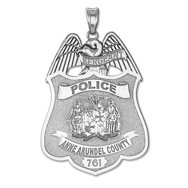 Personalized Maryland Police Badge with Your Rank, Number & Department