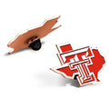 Texas Tech Color Enamel Outline Logo Pin