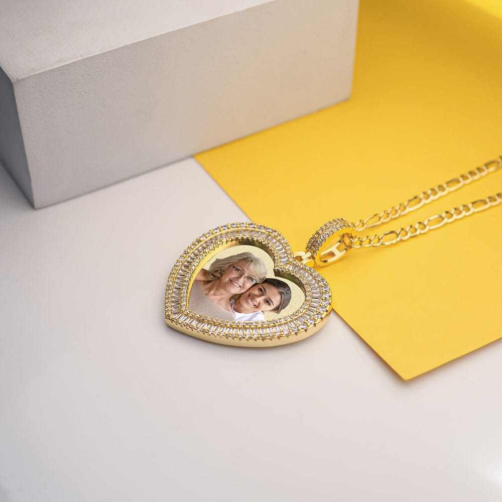 Premium Heart Encrusted Gemstone Necklace