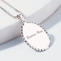 Oval with Diamond Cut Edge Engravable Pendant
