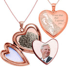 'Always In My Heart - Footprints' Cremation & Hair Photo Locket
