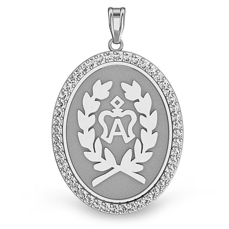American Warmblood (Full Logo) Diamond Studded Horse Breed Oval Medal