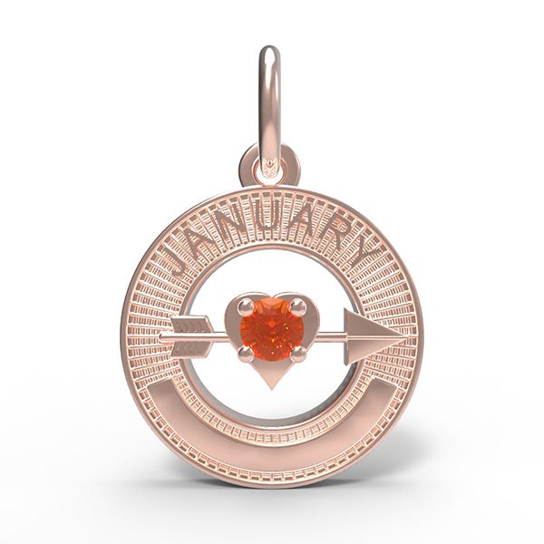 January Love Birthstone Charm