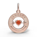 January Love Birthstone Charm