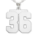 "NEW" High Polished Jersey Number Charm or  Pendant with 2 Digits