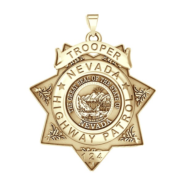 Personalized Nevada Highway Patrol State Trooper Badge with Your Number