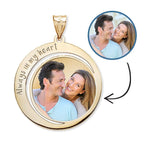 Custom Photo Engraved Round Charm