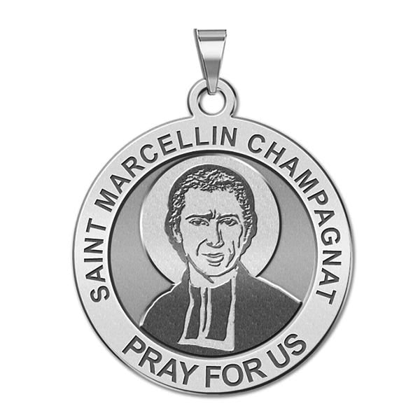 Saint Marcellin Champagnat Round Religious Medal