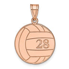 Custom Volleyball Charm or Pendant with Number