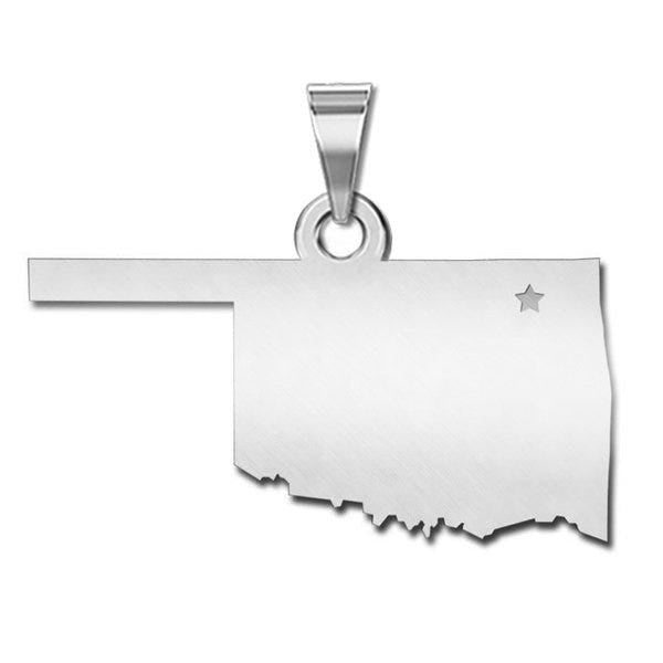 Personalized Oklahoma Pendant or Charm