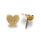 Custom Fingerprint Heart Earrings