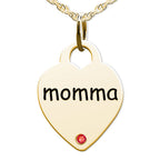 Momma Heart Shaped Charm
