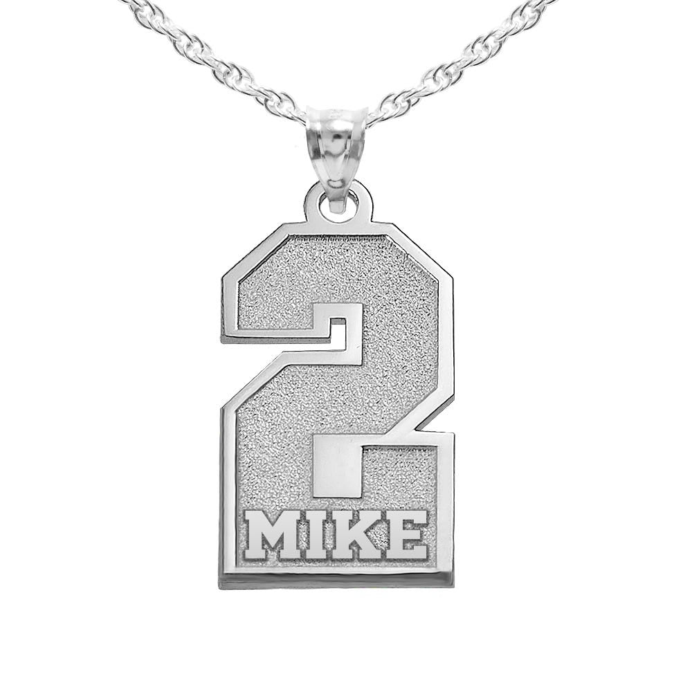 Personalized Single Number Pendant