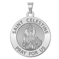 Saint Celestine Round Religious Medal