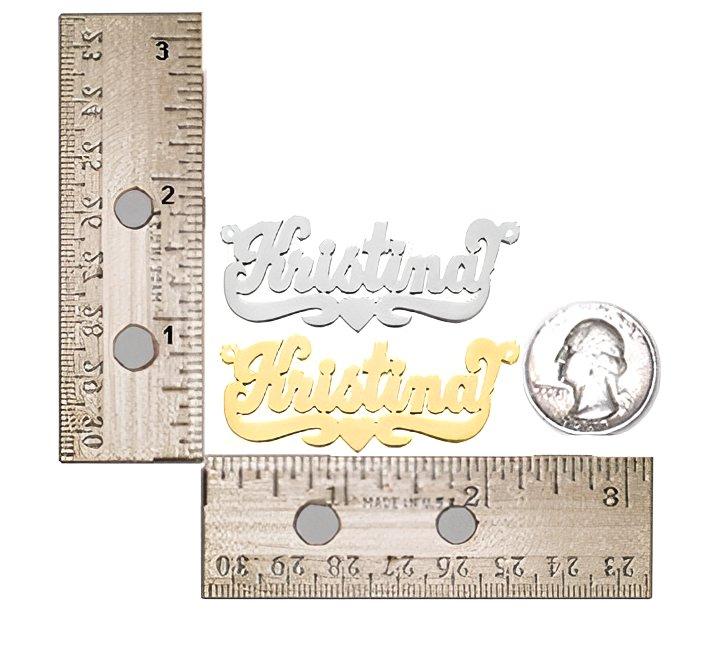 14K Yellow Gold Script Horizontal Name Necklace