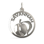 Savannah Peach Open Disc Charm