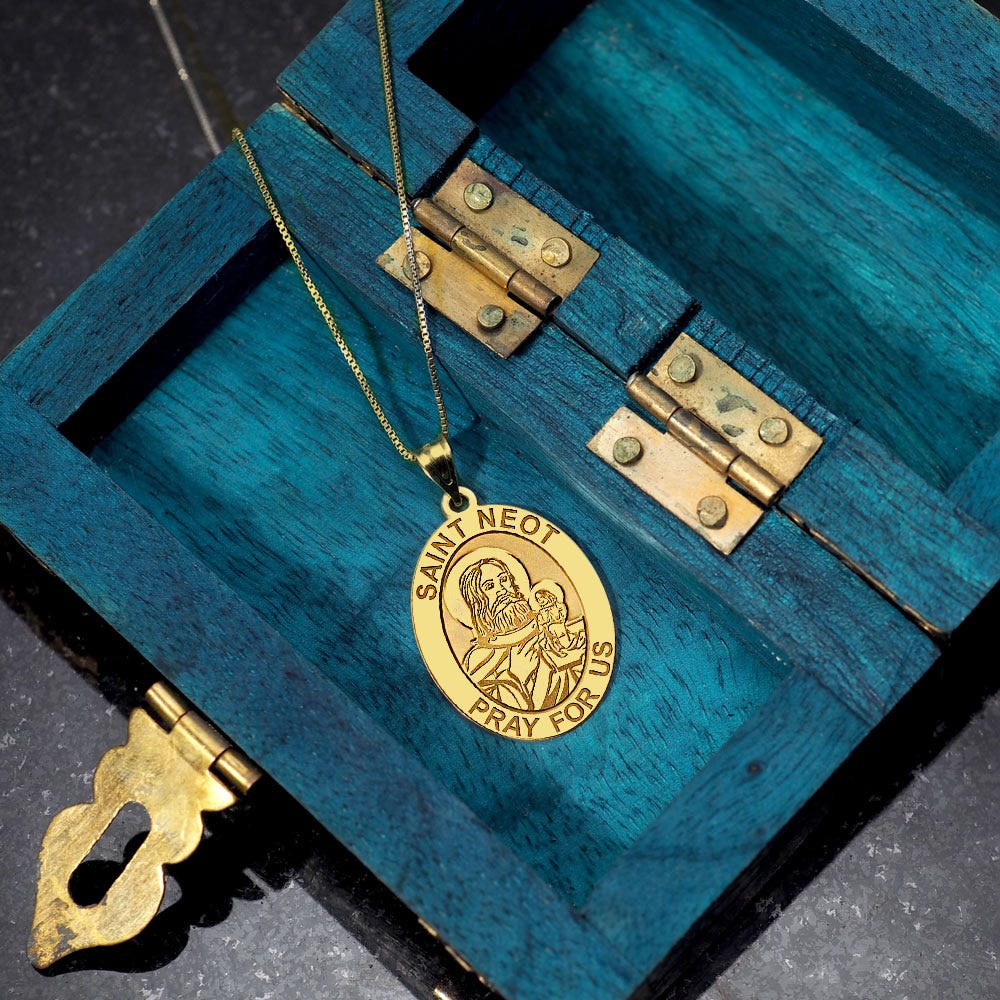 Saint Neot Oval Religious Medal