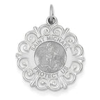 Saint Michael Round Filigree Religious Medal