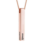 Vertical 3D Name Bar Necklace