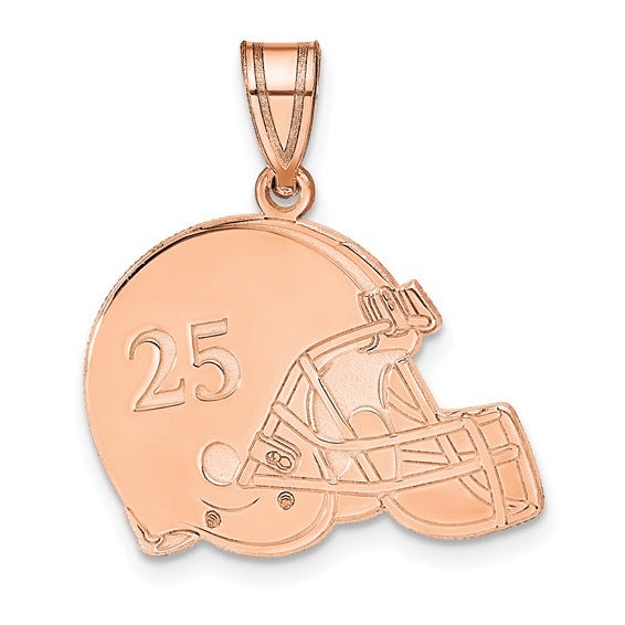 Custom Football Helmet Charm or Pendant with Number