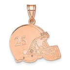 Custom Football Helmet Charm or Pendant with Number