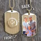Officially Licensed Reversible US Army Photo Engraved Dog Tag
