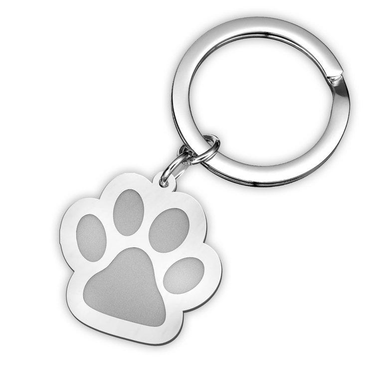 Dog Paw Print Keychain