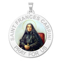 Saint Frances Cabrini Round Religious Medal "Color"