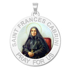 Saint Frances Cabrini Round Religious Medal "Color"