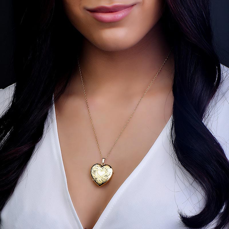 Floral Heart 4 Photo Locket