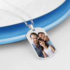 Photo Engraved Dog Tag With Border