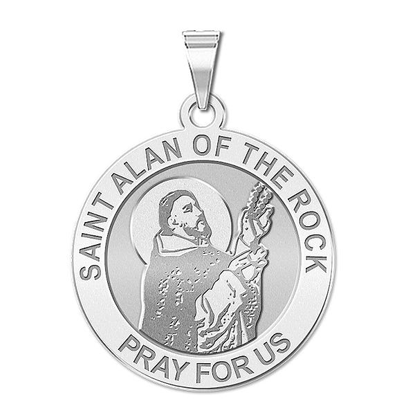 Saint Alan Of The Rock Round Religious Medal