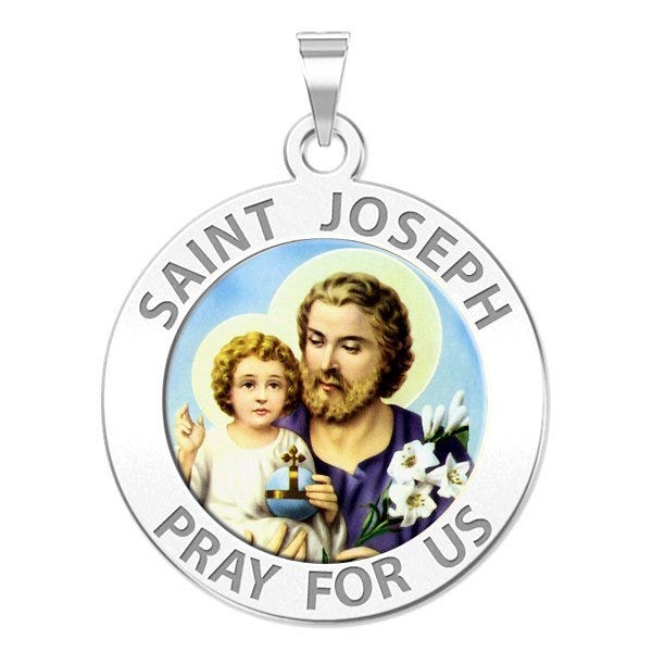 San Jose Round Religious Color Medal
