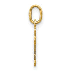 14K Mini Polished Cross Charm
