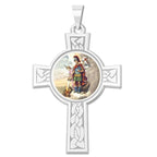 Saint Florian Cross Religious Medal "Color"