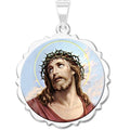 Ecce Homo Scalloped Color Medal