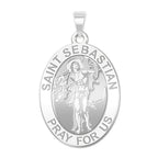 Saint Sebastian - Oval Religious Medal