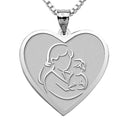 Mother and Son - Heart Pendant