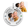 Photo Engraved Personalized Necklace with Birthstones & Text
