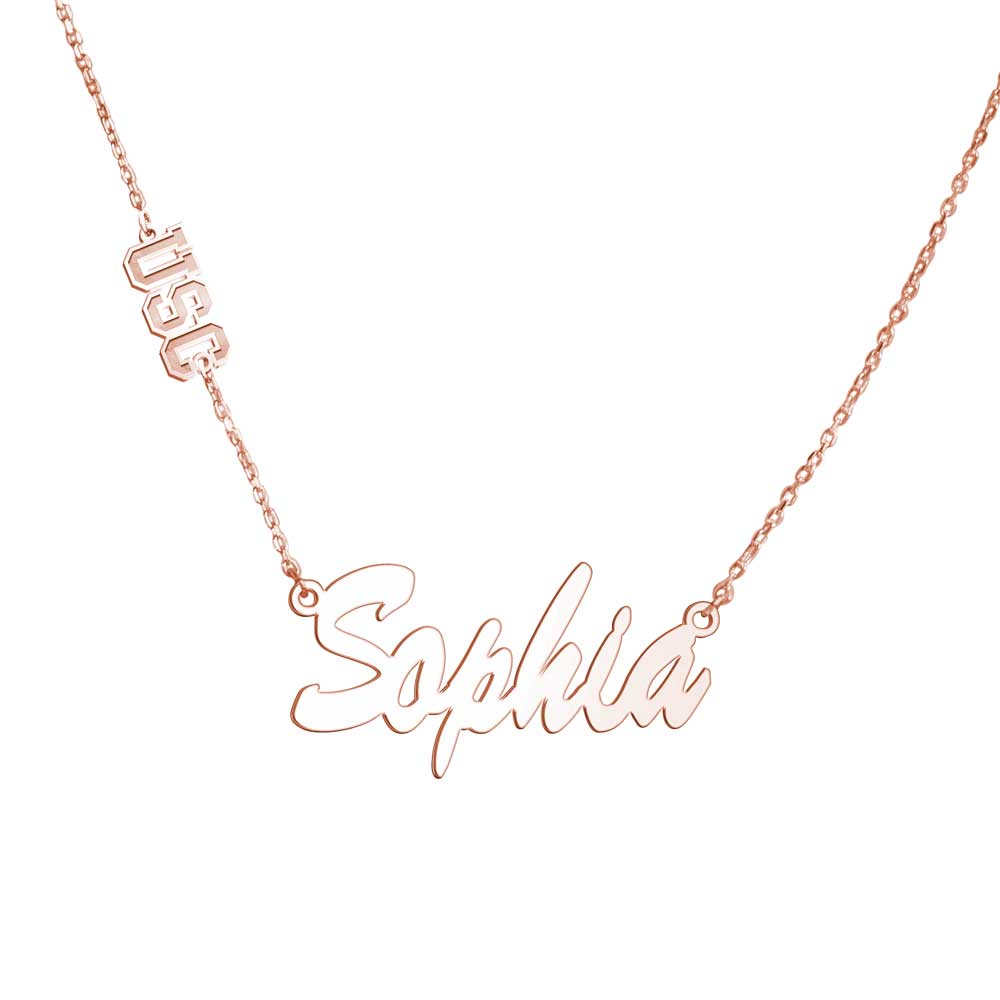 Usc Custom Charm Name Necklace