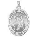 Saint Irene Of Thessalonica Oval Religious Medal