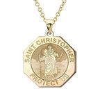 Saint Christopher Perfect Octagon Religious Medal