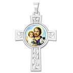 Saint Joseph Cross Religious Medal "Color